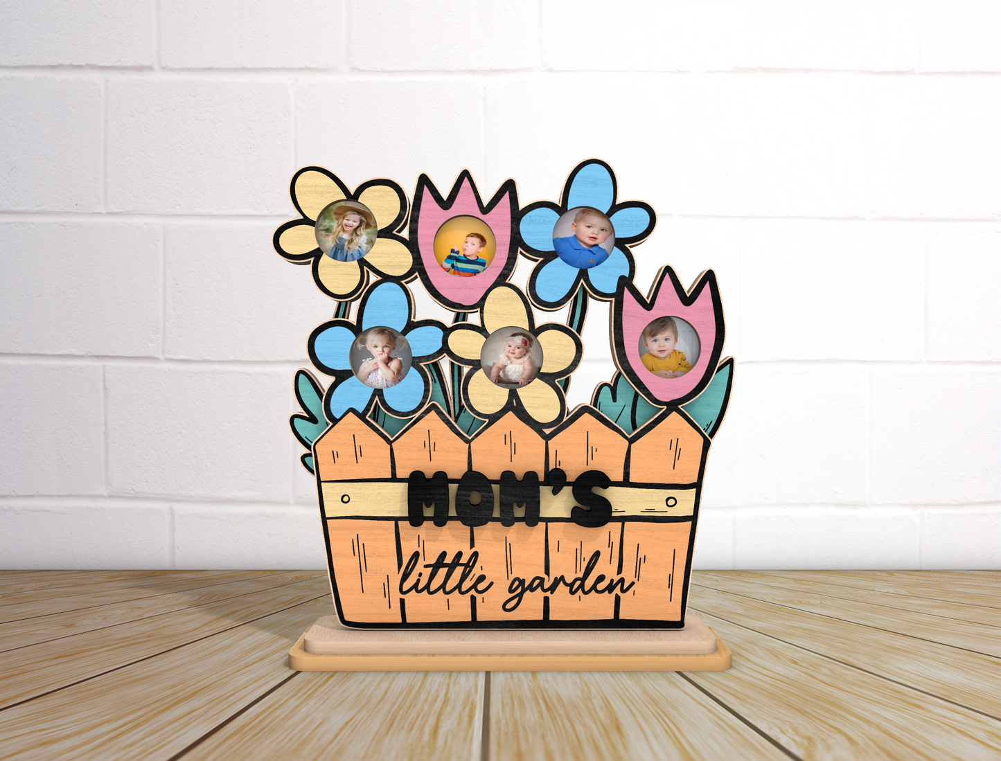 Easter Flower Photo Frame SVG Spring Floral Wooden for Glowforge and xTool