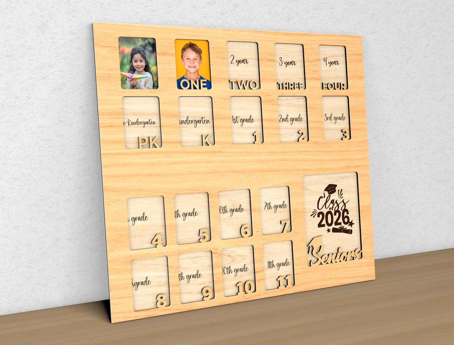 School Years Photo Frame SVG for LightBurn and Glowforge