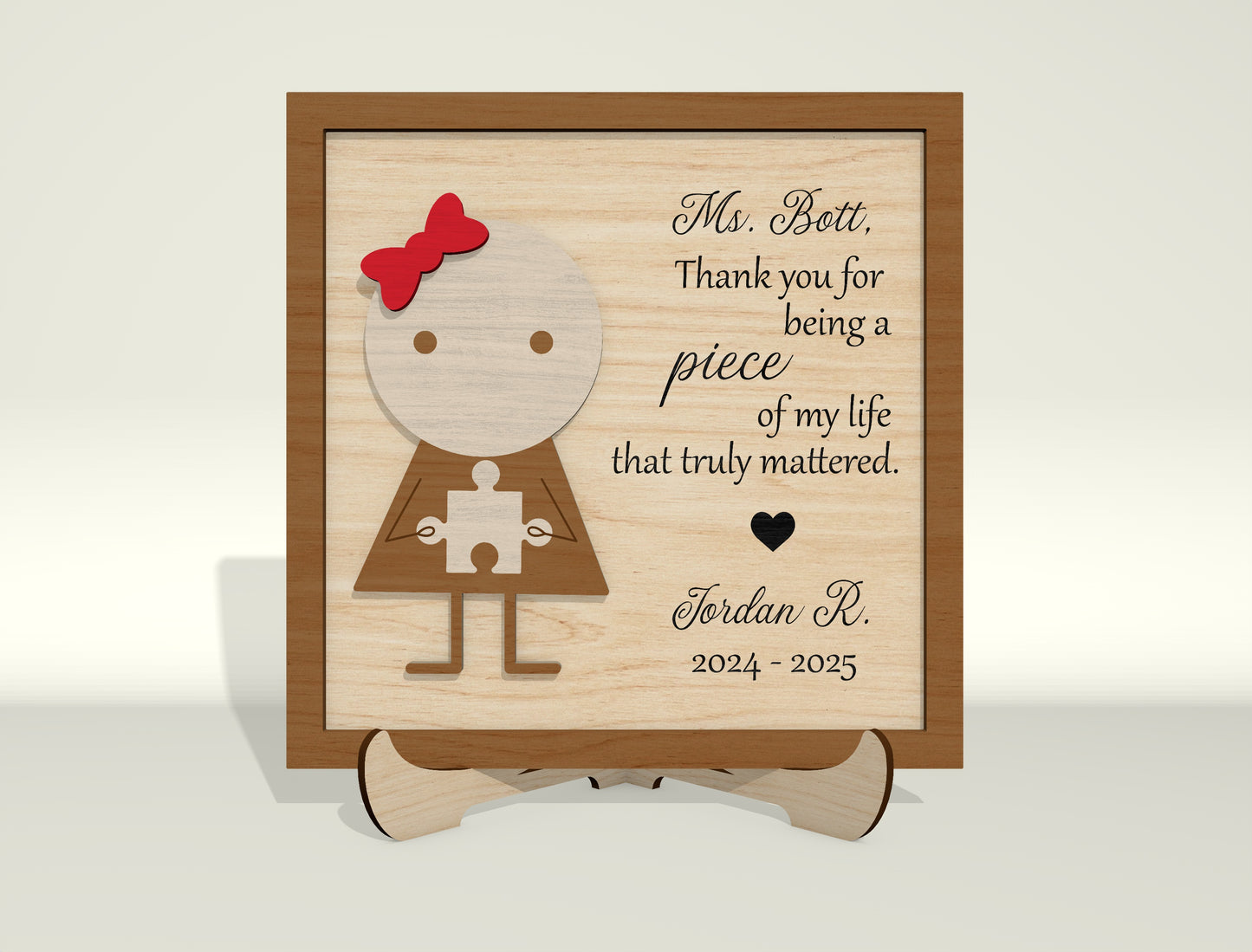 Teacher Appreciation Table Sign SVG Laser Cut File for Glowforge and xTool