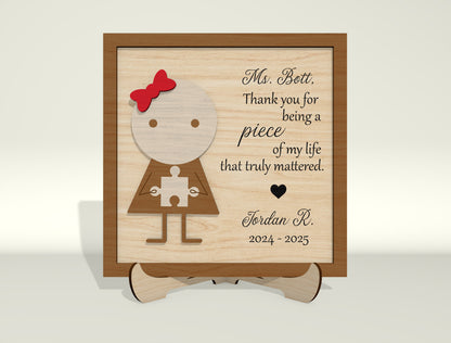 Teacher Appreciation Table Sign SVG Laser Cut File for Glowforge and xTool