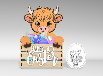Easter Animal Basket Holder SVG Bundle Wooden for LightBurn and xTool