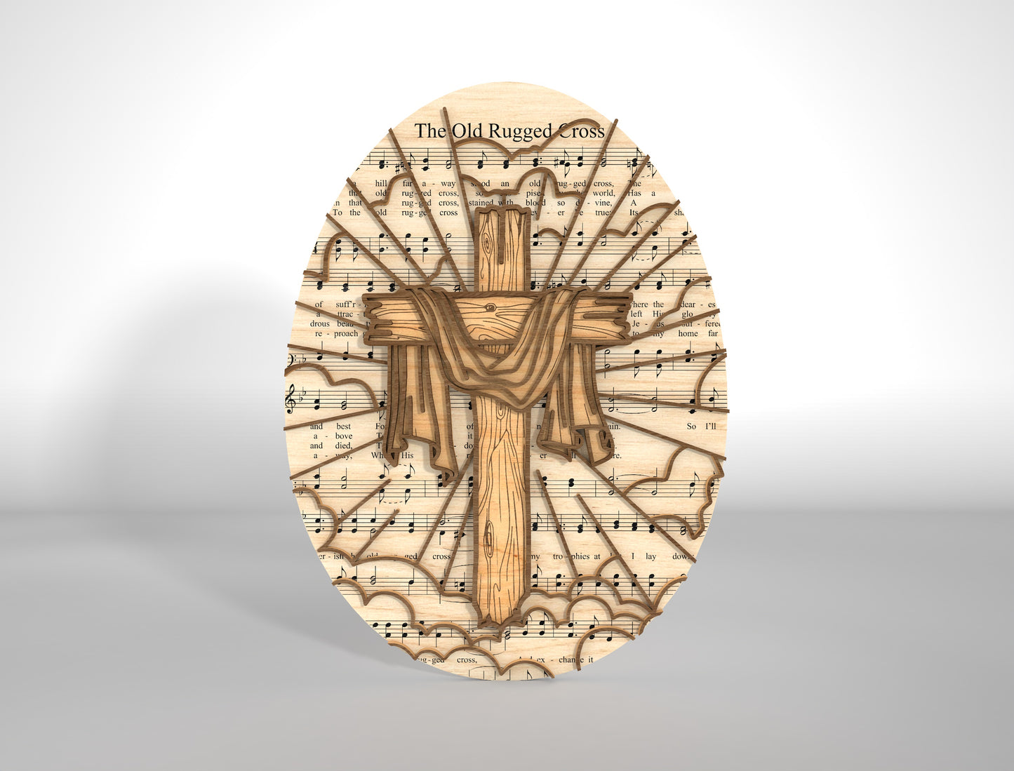 Christian Easter Cross Egg SVG Jesus Cross Decor for Glowforge and xTool