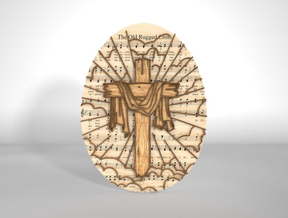 Christian Easter Cross Egg SVG Jesus Cross Decor for Glowforge and xTool