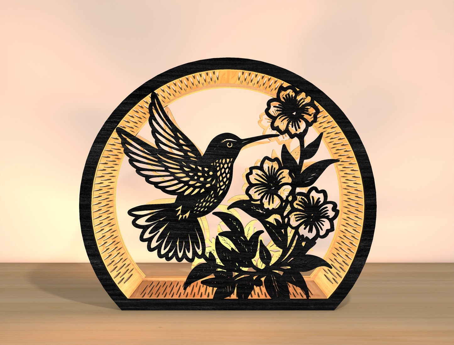 Hummingbird Lantern SVG Bundle for Glowforge xTool Laser Cut File