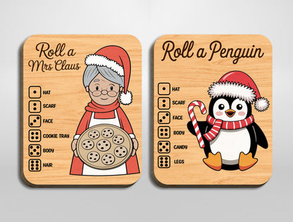 Christmas Puzzle Game SVG Bundle 13 Roll a Character Designs