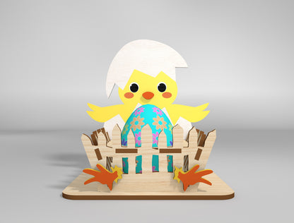 Easter Egg Holder Stand SVG Bunny Chick Lamb 8 Designs for LightBurn and xTool