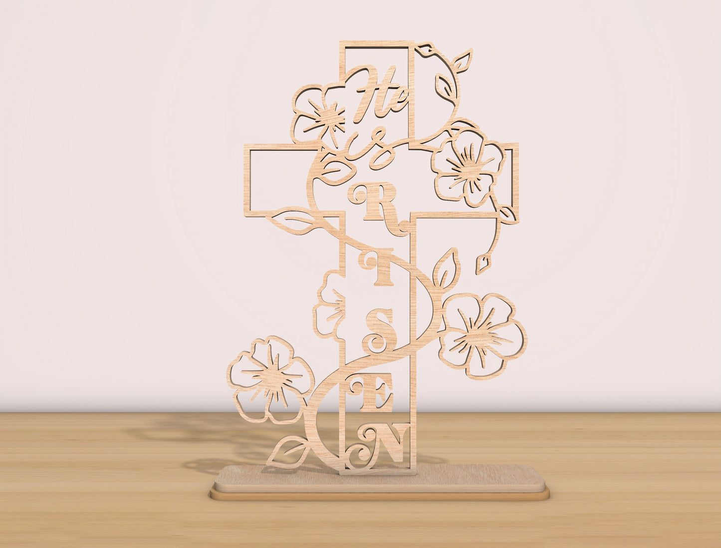 He Is Risen Jesus Cross Decor SVG Bundle 4 Designs for Glowforge and xTool