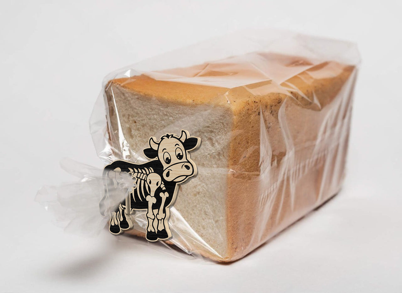 Animal Skeleton Bread Bag Clip Holder SVG Bundle 24 Designs for xTool Glowforge LightBurn