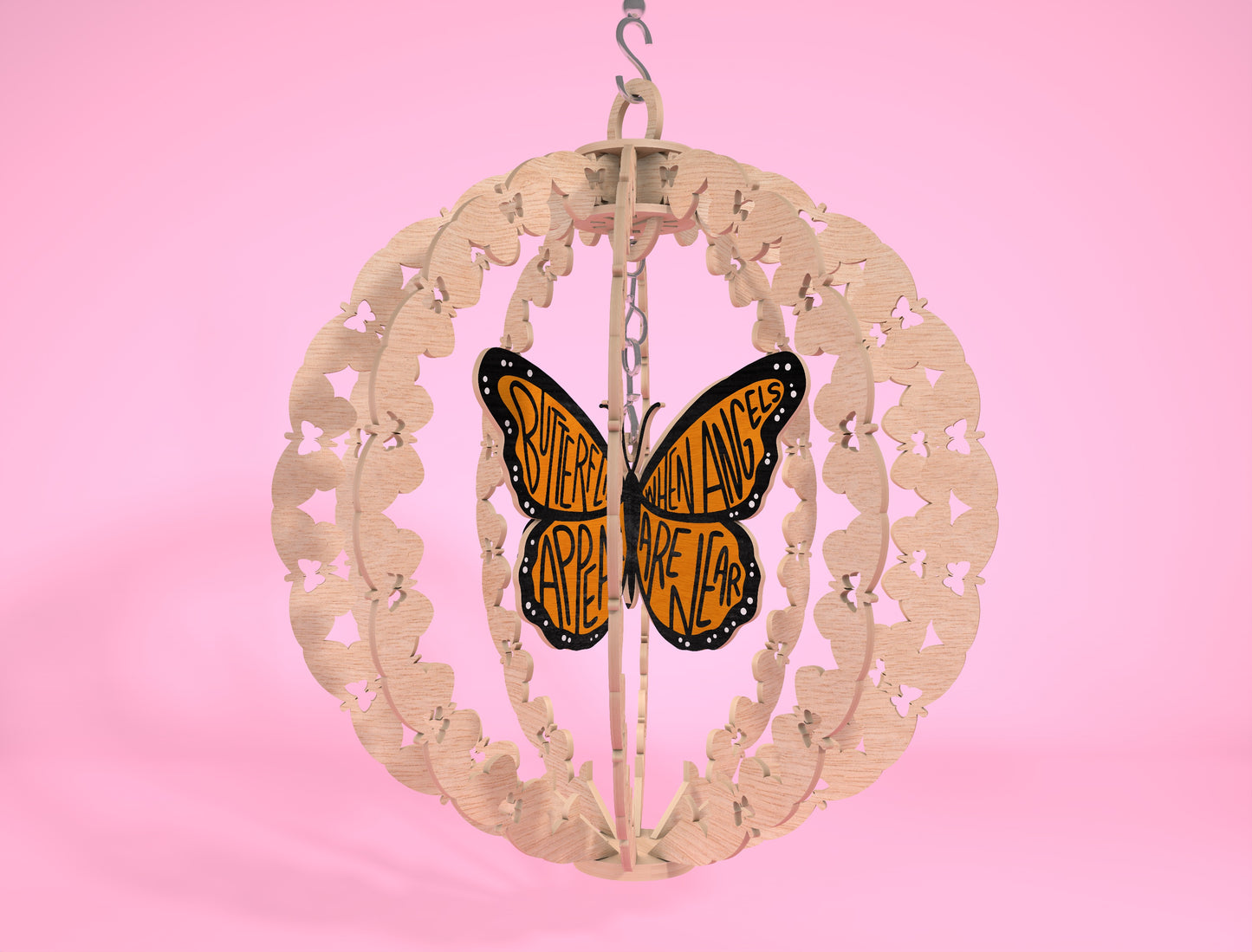 Butterfly Memorial Wind Spinner SVG Laser Cut File for Glowforge xTool LightBurn