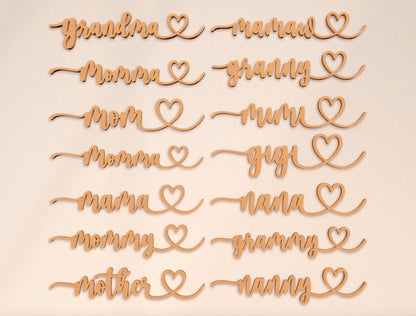 Personalized Grandma Bear Family Sign SVG for LightBurn and xTool