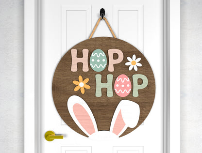 Easter Door Sign Bundle SVG 9 Bunny Faith Egg Designs for LightBurn and xTool