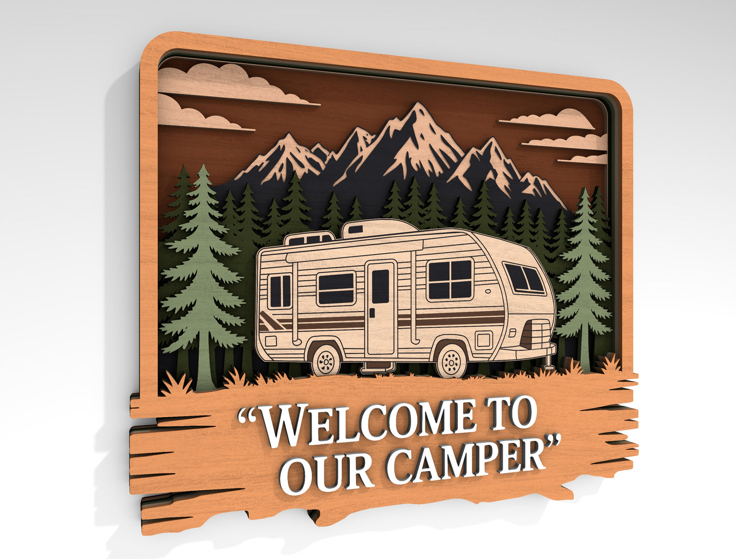 Camping Multilayer SVG Bundle for Glowforge and xTool