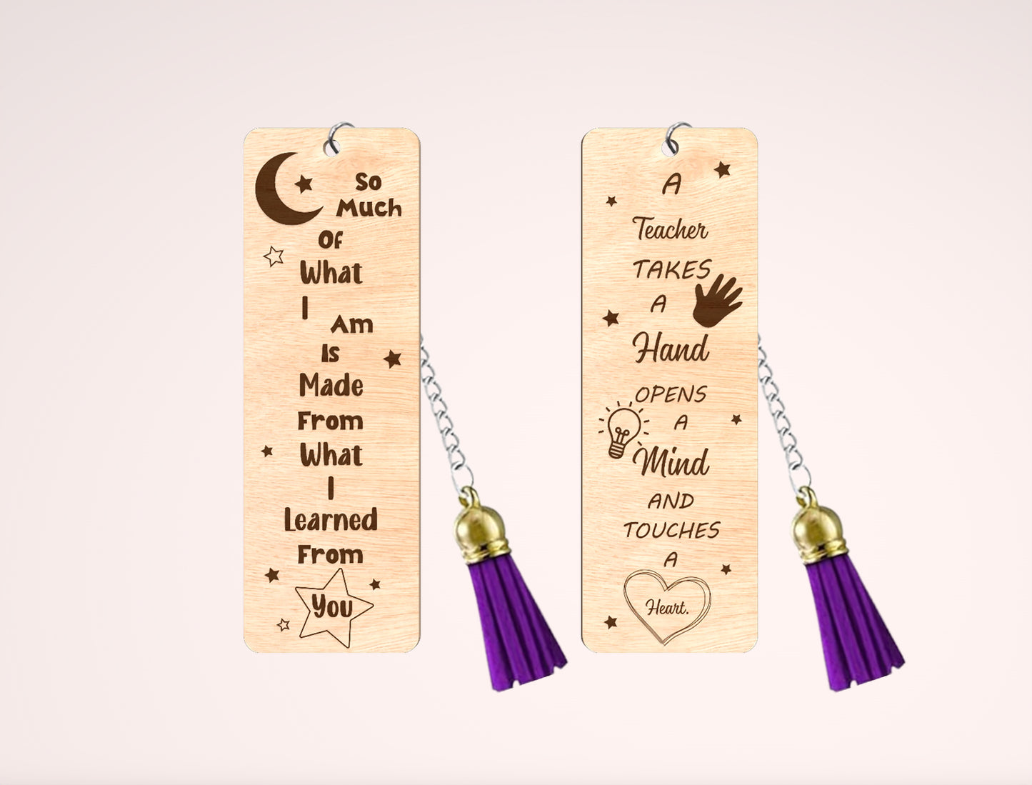 Teacher Bookmark SVG Bundle Laser Cut File for Glowforge and xTool
