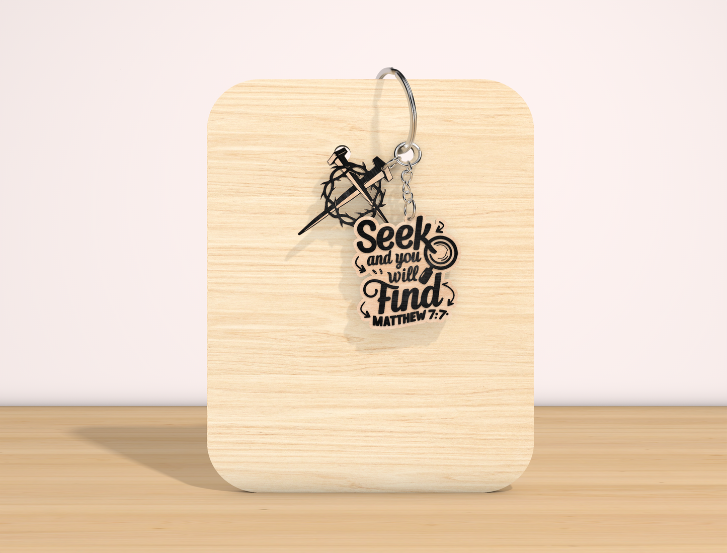 Christian Bible Verse Keychain SVG Inspirational Faith for Glowforge