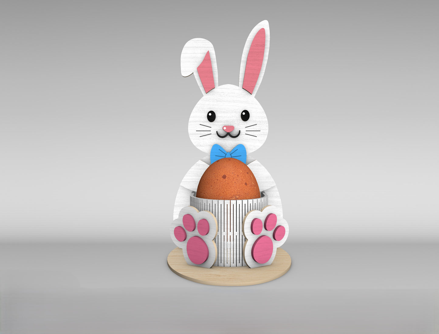 Cute Bunny Egg Holder Stand SVG Easter Table 5 Designs for LightBurn and xTool