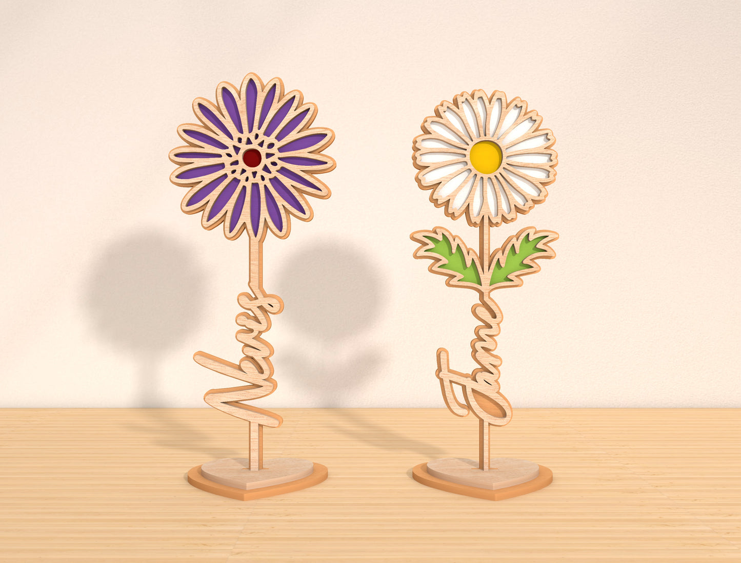 Personalized Flower Stand SVG Bundle 5 Designs for LightBurn and xTool