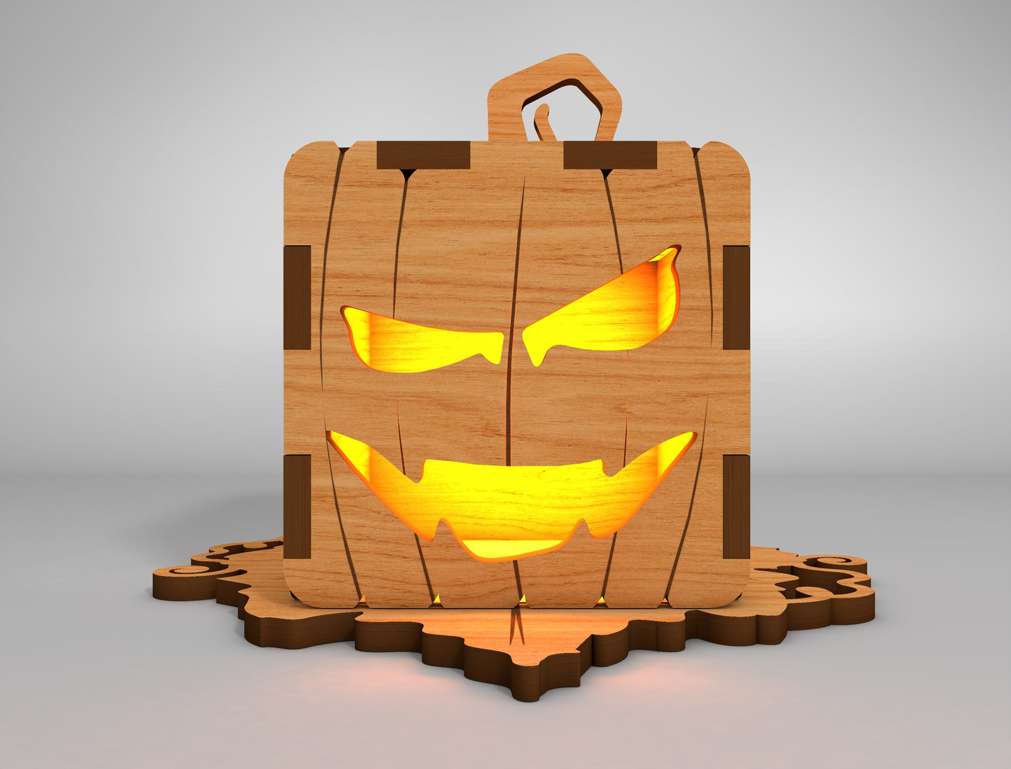 Halloween Pumpkin Lantern Box SVG Set for Glowforge xTool LightBurn