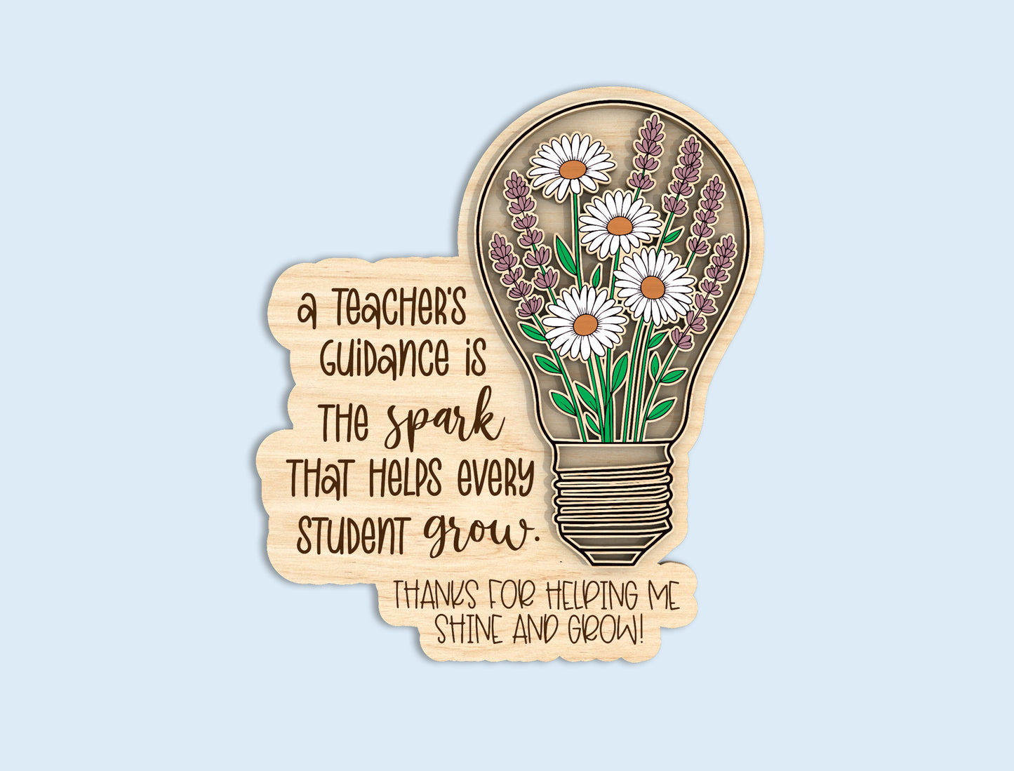 Teacher Quote Light Bulb SVG Bundle Laser Cut File for xTool and Glowforge