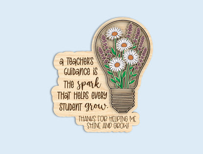 Teacher Quote Light Bulb SVG Bundle Laser Cut File for xTool and Glowforge