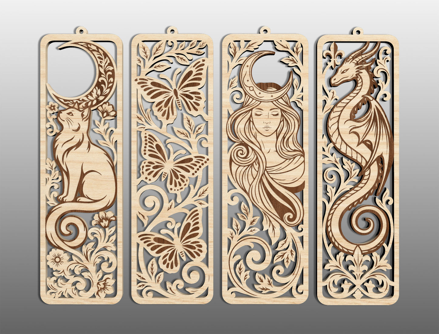 Woodland Animal Bookmark SVG Bundle 26 Designs for LightBurn Glowforge xTool