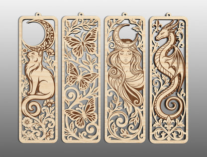 Woodland Animal Bookmark SVG Bundle 26 Designs for LightBurn Glowforge xTool