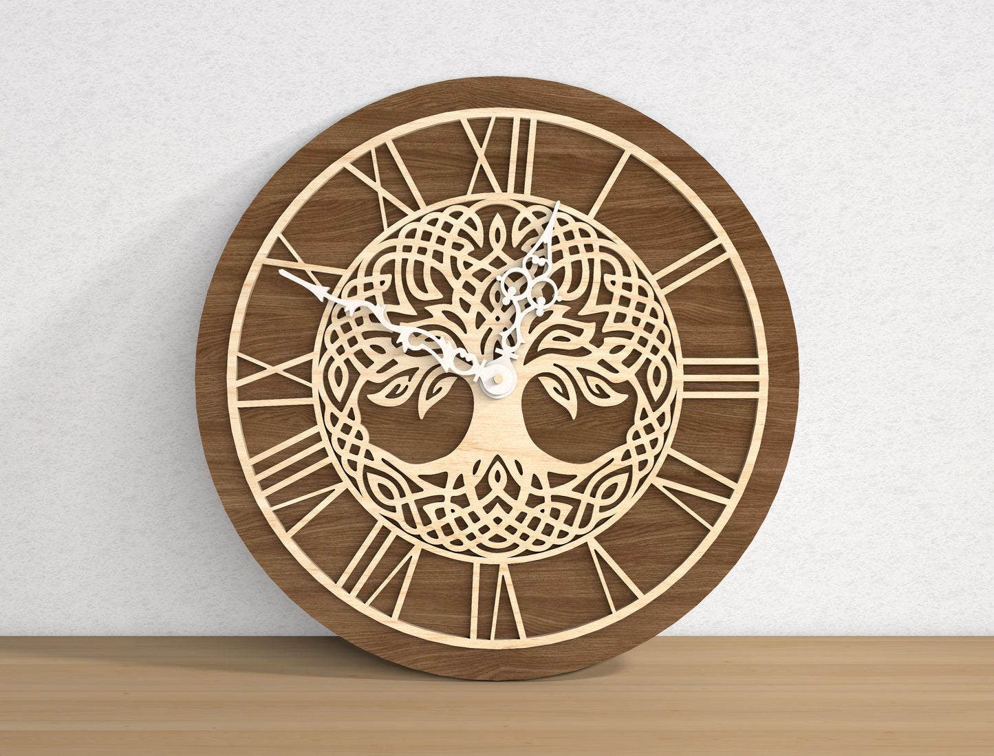 Tree of Life Wall Clock SVG Bundle for Glowforge and LightBurn