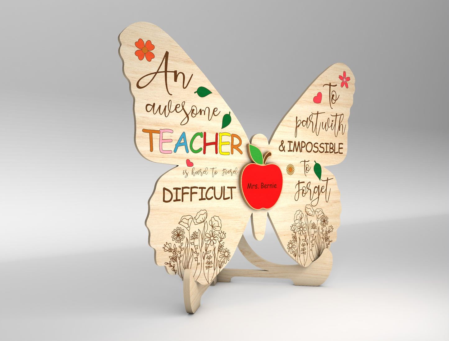 Teacher Appreciation Gift Sign SVG Bundle for Glowforge and xTool
