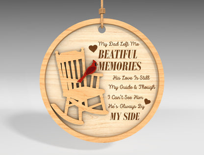 Rocking Chair Memorial Christmas Ornament SVG Bundle Laser Cut File for Glowforge xTool LightBurn
