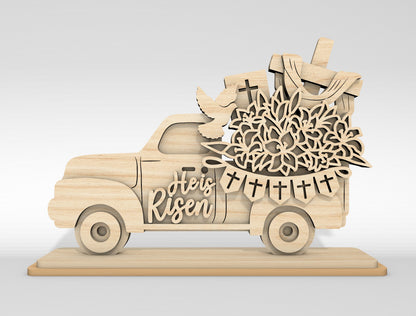 6 Easter Religious He Is Risen SVG Laser Cut Files for Glowforge and xTool