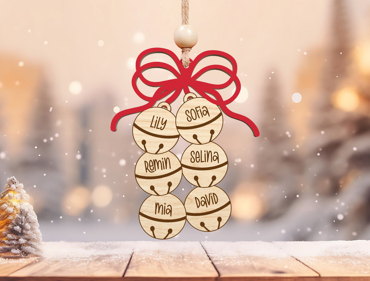 Personalized Jingle Bell Family Christmas Ornament SVG 4