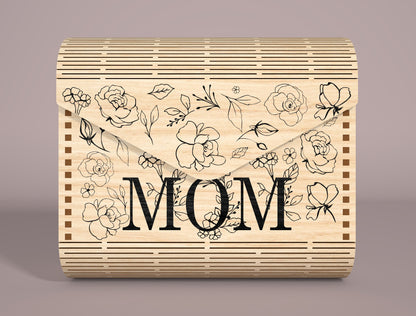 Mom Clutch Bag SVG Personalized Envelope Pouch for Glowforge