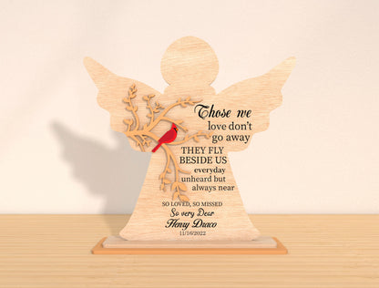 Angel Silhouette Memorial Sign SVG Laser Cut File for xTool