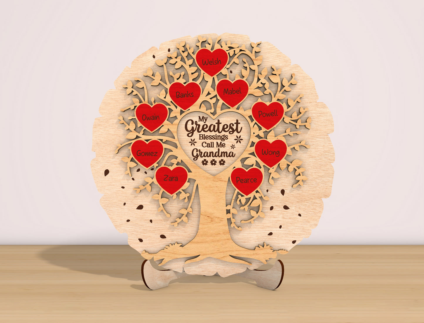 Grandma Family Tree SVG My Greatest Blessings for Glowforge and xTool