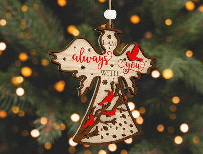 Cardinal Memorial Angel Ornament SVG Laser Cut File for xTool and Glowforge