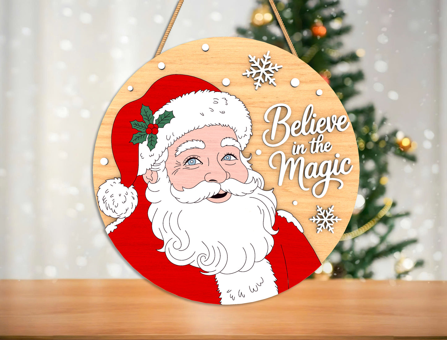 Christmas Round Sign Ornament Laser Cut File | Funny Holiday Quotes | Ready to Cut | Glowforge, xTool, LightBurn, etc.