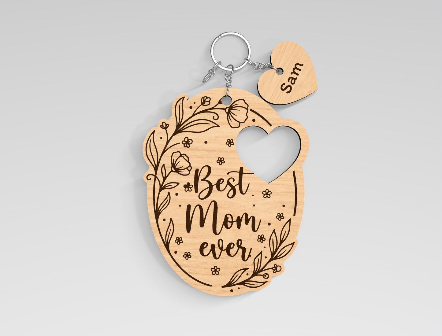 Mother's Day Keychain SVG Bundle Laser Cut File for Glowforge and xTool