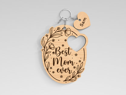 Mother's Day Keychain SVG Bundle Laser Cut File for Glowforge and xTool