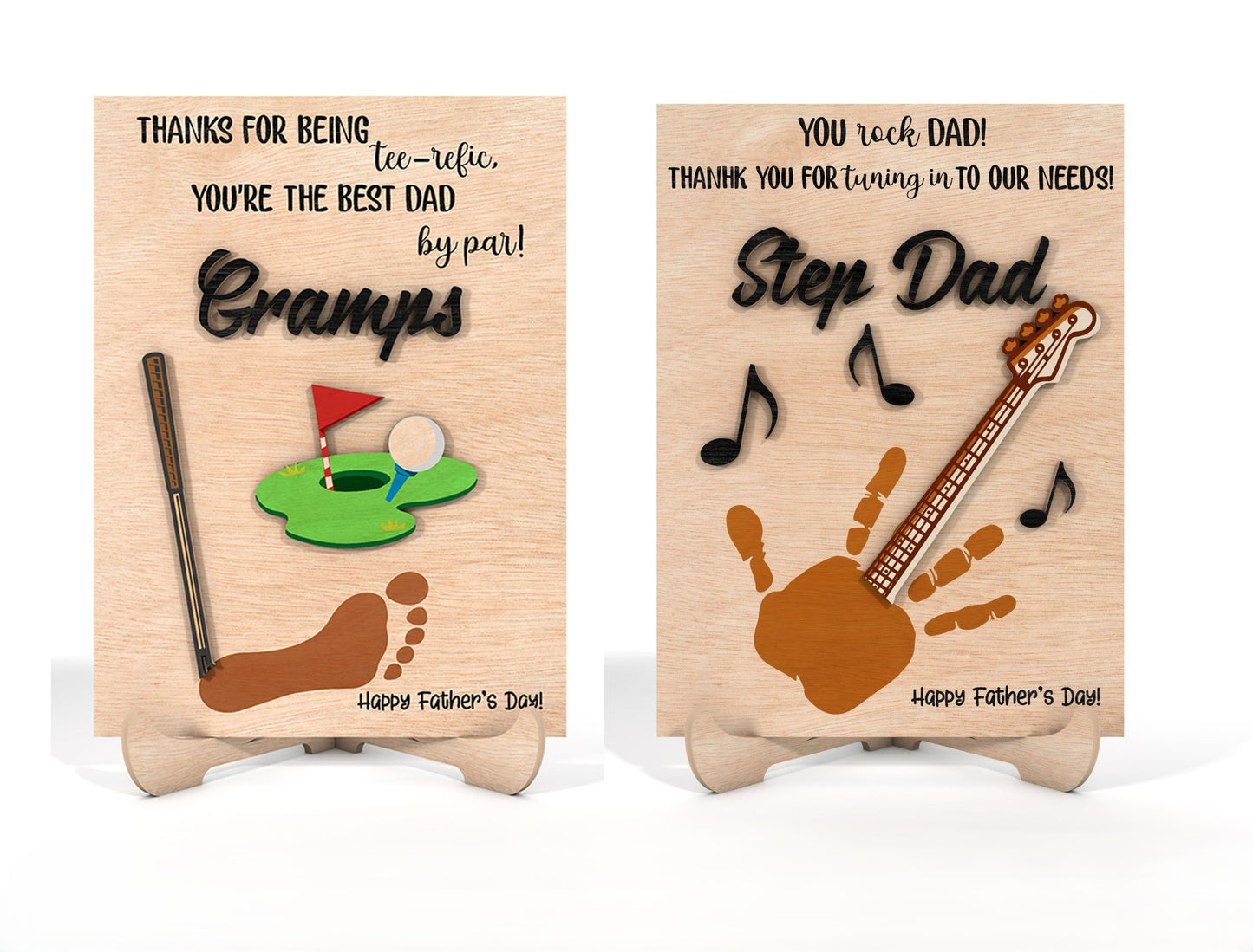 Father’s Day Handprint Sign SVG for Glowforge Laser Cut Files