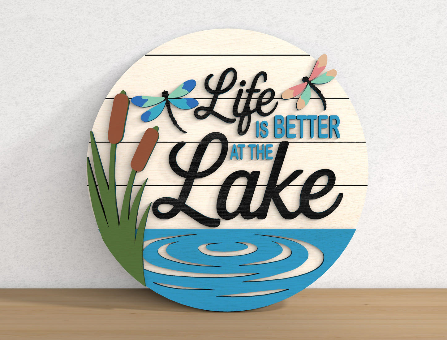 Lake Life Door Sign SVG Bundle Laser Cut File for Glowforge and LightBurn