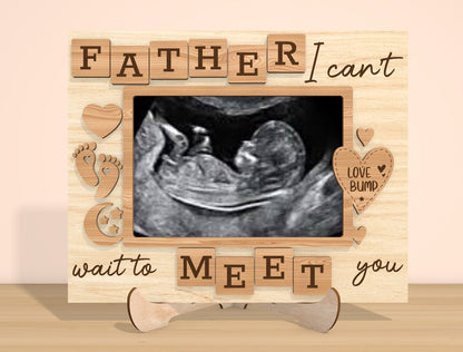 Pregnancy Ultrasound Photo Frame SVG Bundle Laser Cut File | 6 Daddy Title Designs | Baby Announcement Decor | Glowforge, xTool, LightBurn, etc.