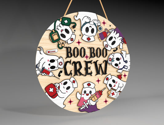 Halloween Cow Ghost Round Sign SVG Bundle 3 Designs for xTool LightBurn