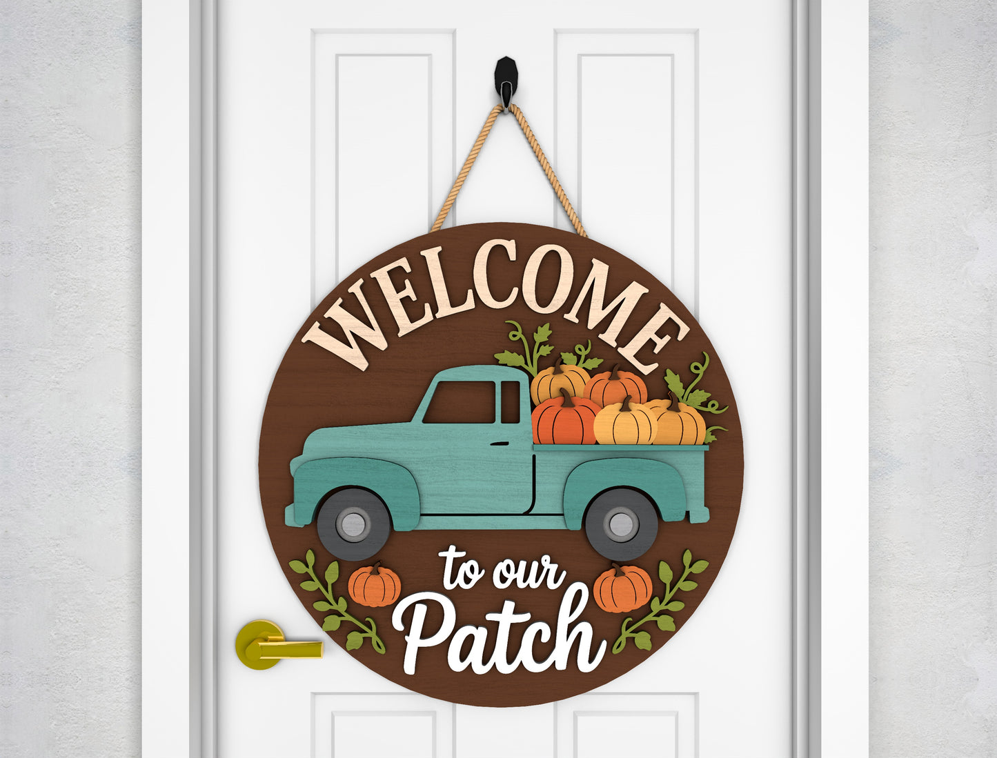 Fall Scarecrow and Truck Door Hanger SVG Bundle for Glowforge xTool LightBurn 6 Designs