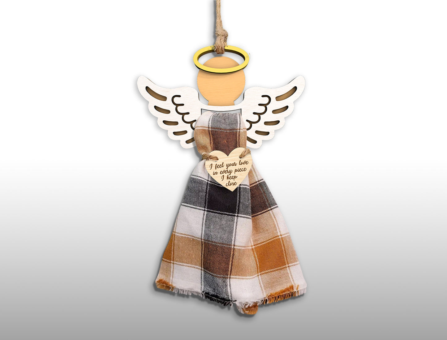 Personalized Angel Memorial Ornament SVG Bundle for Glowforge and xTool