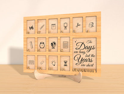 Graduation School Years Photo Frame SVG Laser Cut File for xTool and Glowforge
