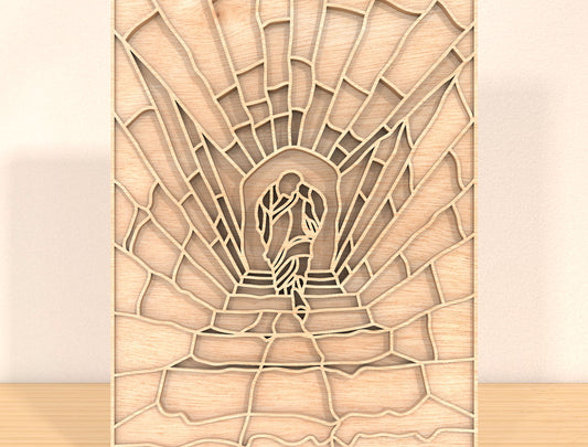 Multilayer Resurrection Path SVG 6 Layer Jesus Light for LightBurn
