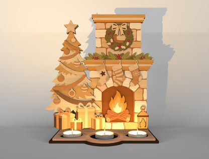 Christmas Candle Holder SVG Bundle 10 Christian Laser Cut Designs