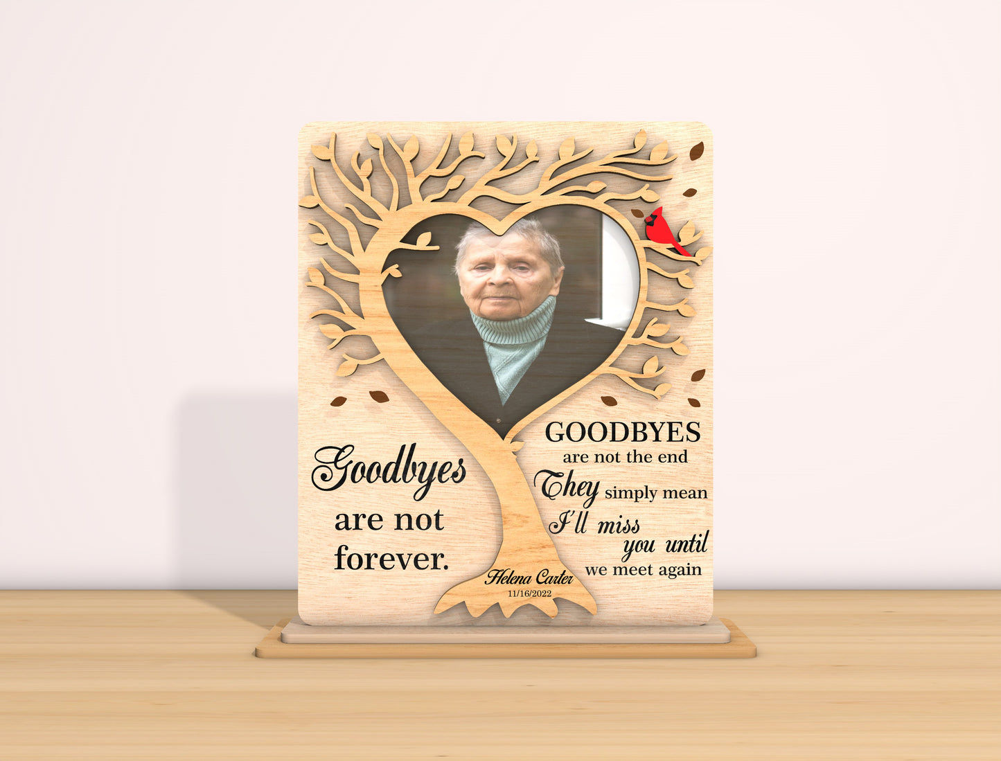 Memorial Tree Photo Sign SVG Laser Cut File for LightBurn