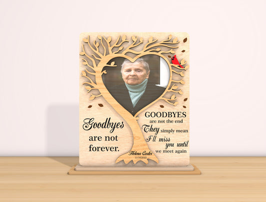 Memorial Tree Photo Sign SVG Laser Cut File for LightBurn