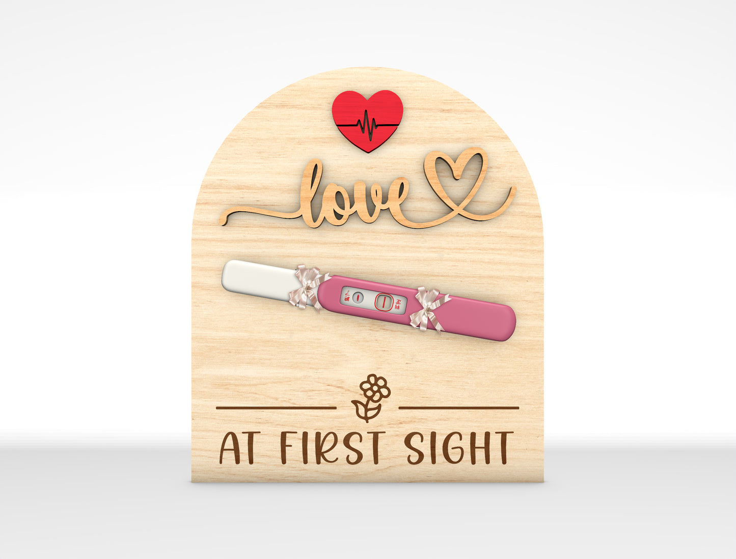 Pregnancy Announcement Plaque SVG Laser Cut File for Glowforge and xTool