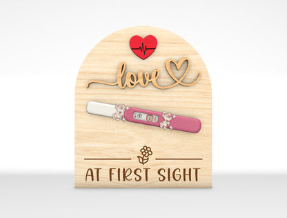 Pregnancy Announcement Plaque SVG Laser Cut File for Glowforge and xTool